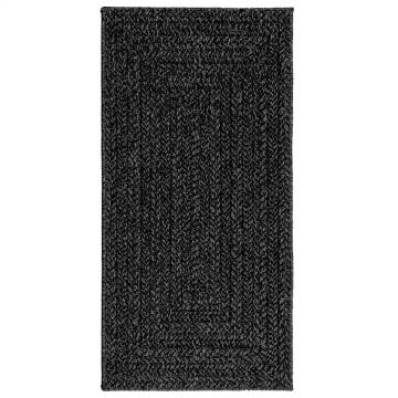  Rug ZIZUR Anthracite 60x110 cm Jute Look Indoor and Outdoor