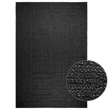  Rug ZIZUR Anthracite 240x340 cm Jute Look Indoor and Outdoor