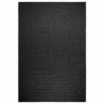  Rug ZIZUR Anthracite 240x340 cm Jute Look Indoor and Outdoor