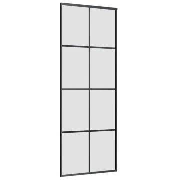  Sliding Door with Hardware Set 76x205 cm ESG Glass&Aluminium