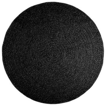  Rug ZIZUR Anthracite Ø 160 cm Jute Look Indoor and Outdoor