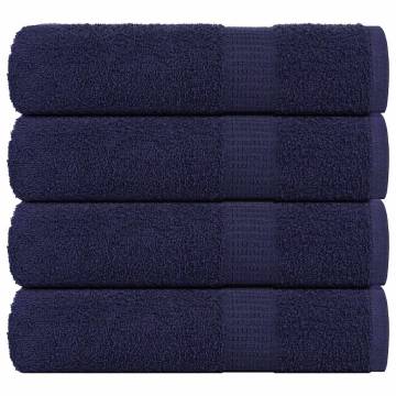  Hand Towels 4 pcs Navy Blue 50x100 cm 360 gsm 100% Cotton