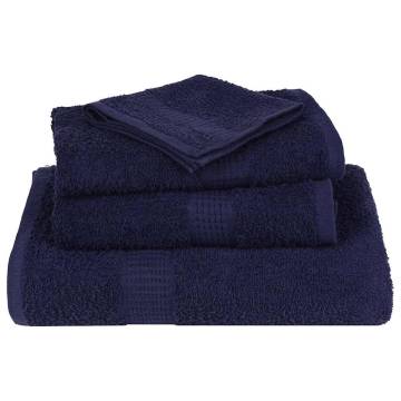  Towels 4 pcs Navy Blue 100x200 cm 360 gsm 100% Cotton