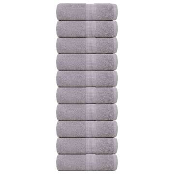  Soap Towels 10 pcs Grey 30x30 cm 360 gsm 100% Cotton