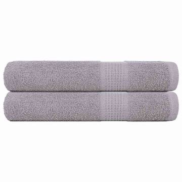  Sauna Towels 2 pcs Grey 80x200 cm 360 gsm 100% Cotton