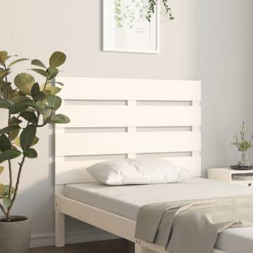 Headboard White 90x3x80 cm Solid Wood Pine