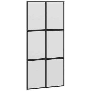  Sliding Door with Hardware Set 102,5x205 cm Tempered Glass&Aluminium