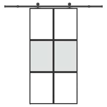  Sliding Door with Hardware Set 102,5x205 cm Tempered Glass&Aluminium