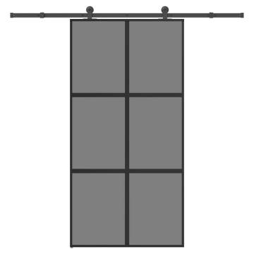  Sliding Door with Hardware Set 102,5x205 cm Tempered Glass&Aluminium