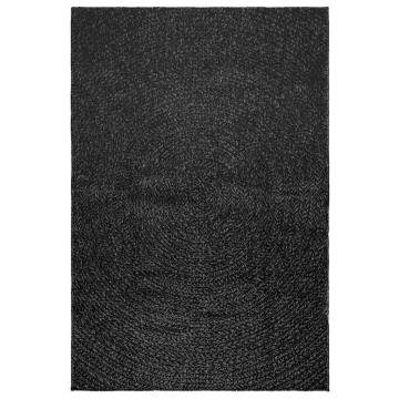  Rug ZIZUR Anthracite 120x170 cm Jute Look Indoor and Outdoor