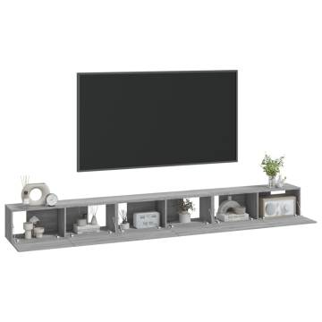 3 Piece TV Cabinet Set Grey Sonoma Engineered Wood