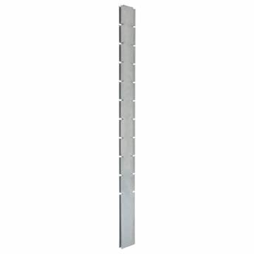 Garden Fence Posts 10 pcs Silver 260 cm Galvanised Steel