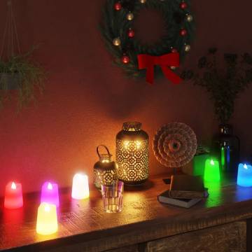 Flameless Electric Tea Lights LED Candles 12 pcs Colourful