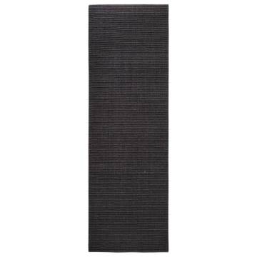 Sisal Rug for Scratching Post Black 80x250 cm