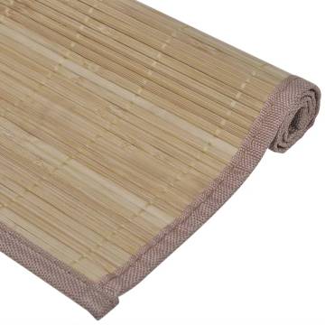 6 Bamboo Placemats 30 x 45 cm Brown