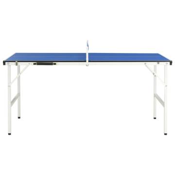 5 Feet Ping Pong Table with Net 152x76x66 cm Blue