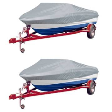 Boat Covers 2 pcs Grey Length 488-564 cm Width 239 cm