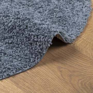 Shaggy Rug High Pile Modern Blue Ø 280 cm