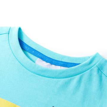 Kids' T-shirt with Short Sleeves Aqua 140