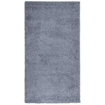 Shaggy Rug High Pile Modern Blue 60x110 cm