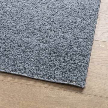 Shaggy Rug High Pile Modern Blue 60x110 cm