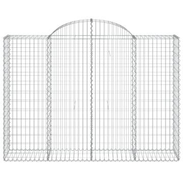 Arched Gabion Baskets 12 pcs 200x50x140/160 cm Galvanised Iron