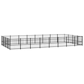 Outdoor Dog Kennel Steel 30.11 m²