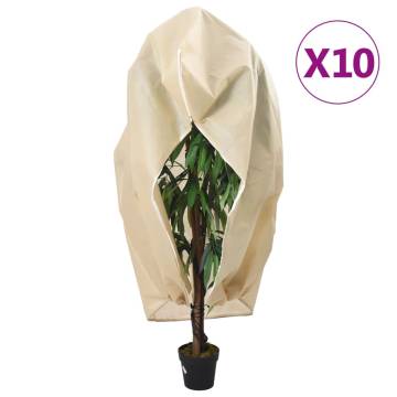 Plant Fleece Covers with Zip 10 pcs 70 g/m² 1.55x1.55 m