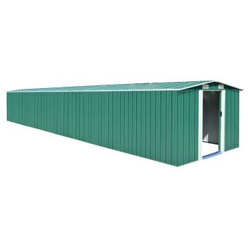 Garden Shed Green 257x779x181 cm Galvanised steel