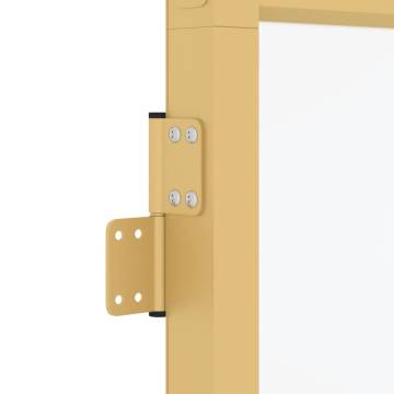 Interior Door Slim Golden 93x201.5 cm Tempered Glass and Aluminium