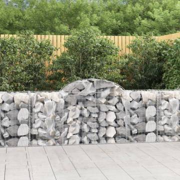 Arched Gabion Baskets 18 pcs 200x50x80/100 cm Galvanised Iron