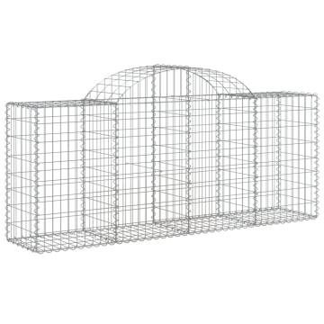 Arched Gabion Baskets 18 pcs 200x50x80/100 cm Galvanised Iron