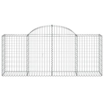 Arched Gabion Baskets 18 pcs 200x50x80/100 cm Galvanised Iron