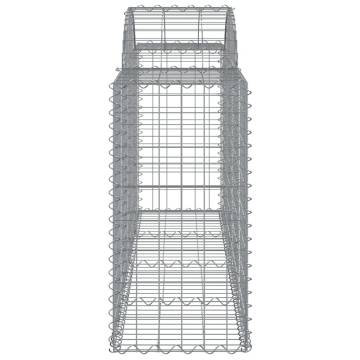 Arched Gabion Baskets 18 pcs 200x50x80/100 cm Galvanised Iron