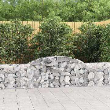 Arched Gabion Baskets 12 pcs 300x30x60/80 cm Galvanised Iron