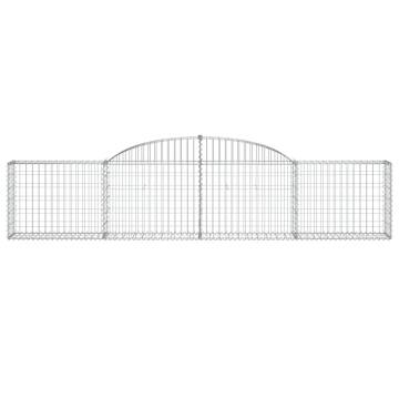 Arched Gabion Baskets 12 pcs 300x30x60/80 cm Galvanised Iron