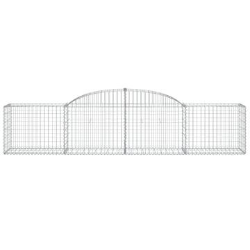 Arched Gabion Baskets 12 pcs 300x50x60/80 cm Galvanised Iron