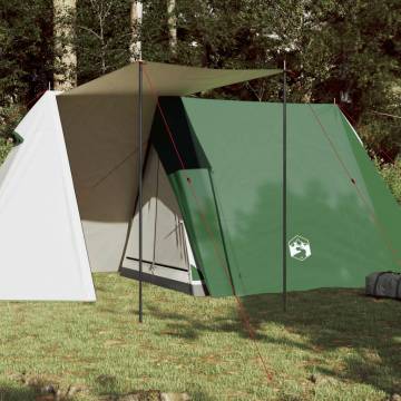 Camping Tent 3-Person Green Blackout Fabric Waterproof