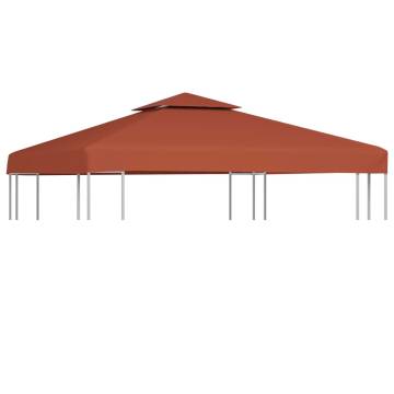 2-Tier Gazebo Top Cover 310 g/m² 3x3 m Terracotta