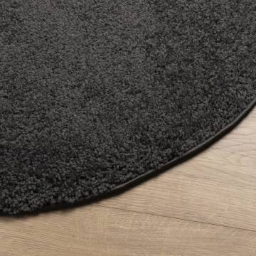 Shaggy Rug High Pile Modern Anthracite Ã˜ 280 cm