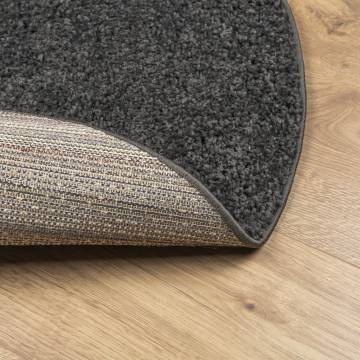 Shaggy Rug High Pile Modern Anthracite Ã˜ 280 cm