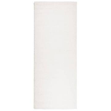 Shaggy Rug High Pile Modern Cream 80x200 cm