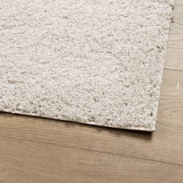 Shaggy Rug High Pile Modern Cream 80x200 cm