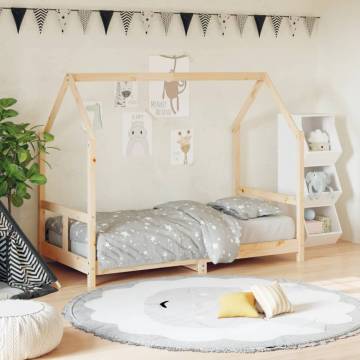 Kids Bed Frame 80x160 cm Solid Wood Pine