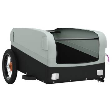 Bike Trailer Black and Grey 30 kg Iron