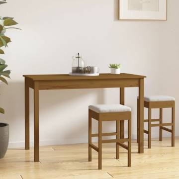 Dining Table Honey Brown 110x55x75 cm Solid Wood Pine