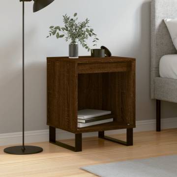 Bedside Cabinet Brown Oak 40x35x50 cm Engineered Wood