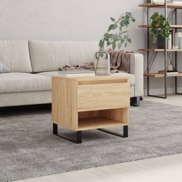 Coffee Table Sonoma Oak 50x46x50 cm Engineered Wood