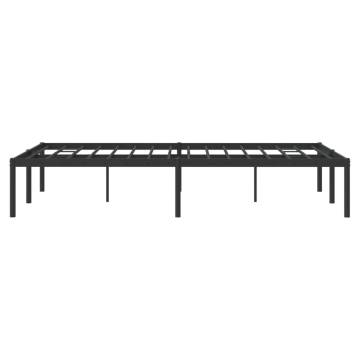 Metal Bed Frame Black 135x190 cm Double