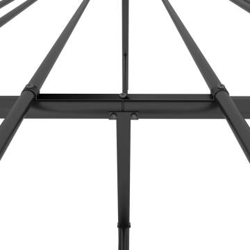 Metal Bed Frame Black 135x190 cm Double